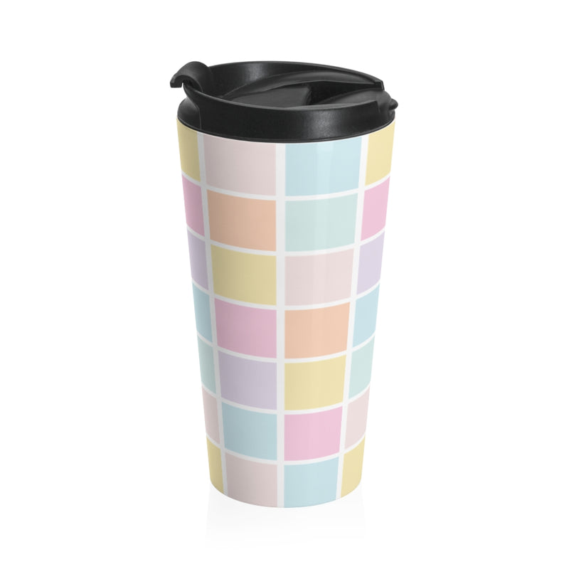 Colorful Squares Travel Tumbler