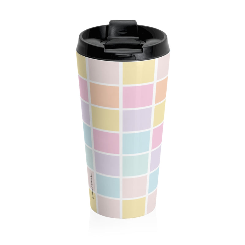 Colorful Squares Travel Tumbler