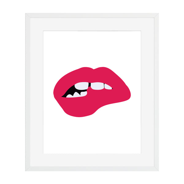 lips illustrated art print
