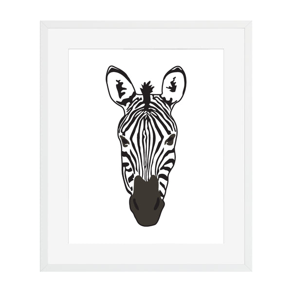 zebra illustrated art print