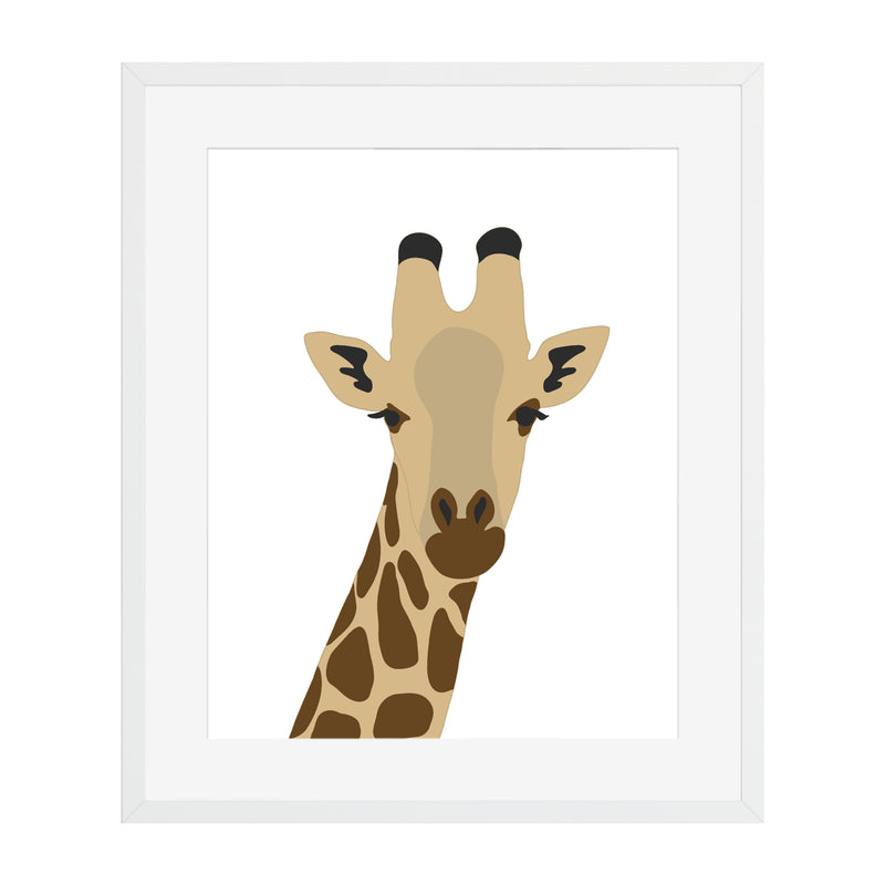 giraffe illustrated art print