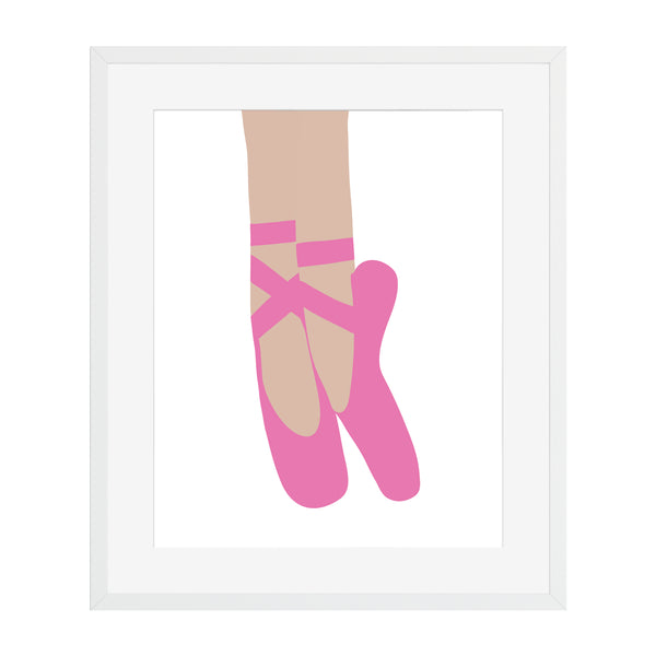 ballet slippers illustrated art print