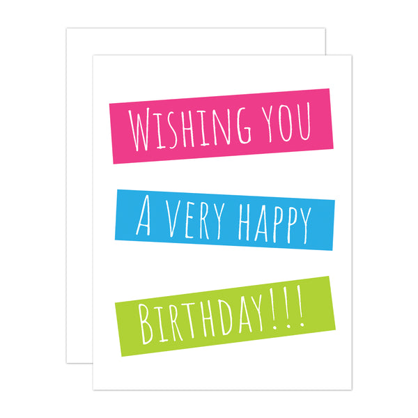 Rectangles Birthday Greeting Card