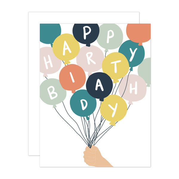 Birthday Balloons Greeting Card