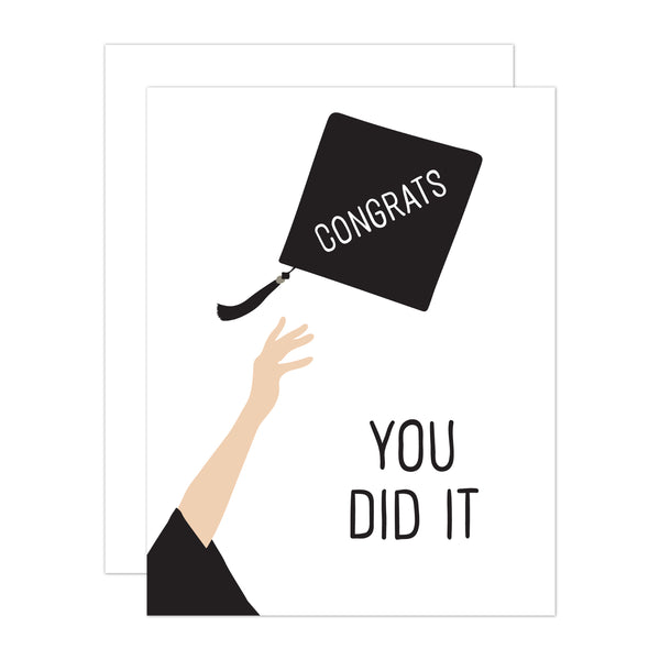 congrats you did it graduation greeting card