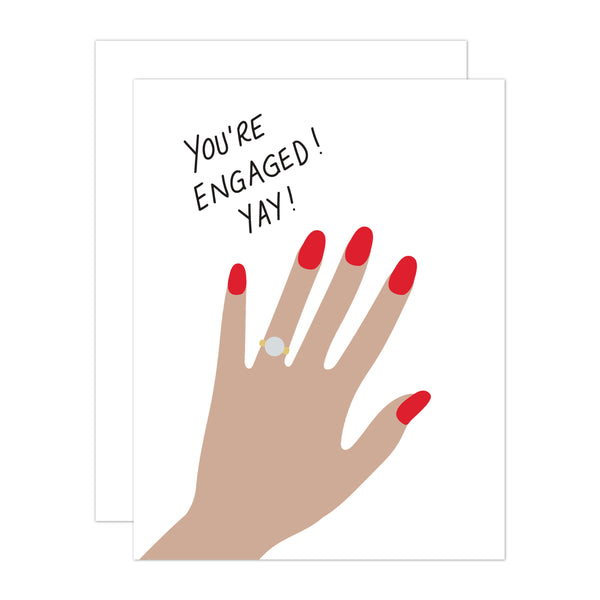 You're engaged! Yay! greeting card