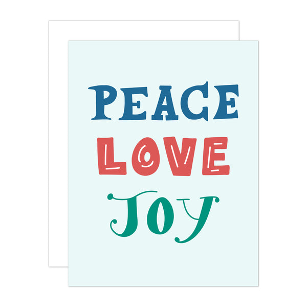 Peace Love Joy Greeting Card