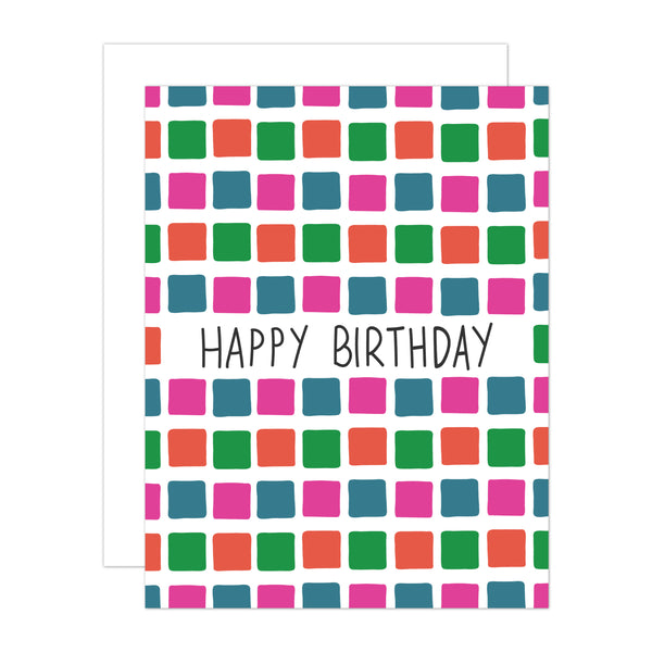 Birthday Squares Greeting Card