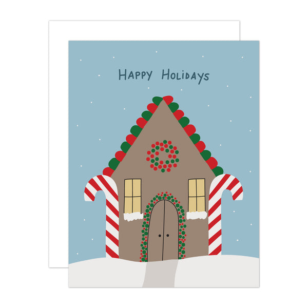 Happy Holidays Gingerbread House card