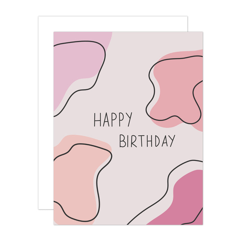 abstract happy birthday card