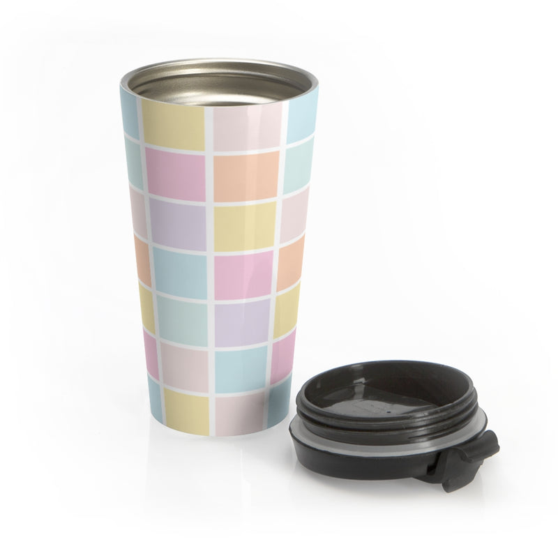 Colorful Squares Travel Tumbler